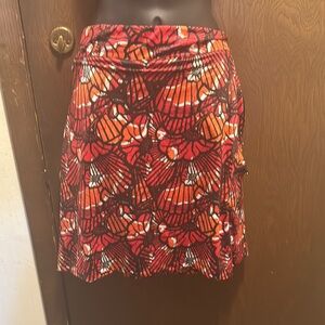 Levi's Red Orange Pleated Mini Skorts